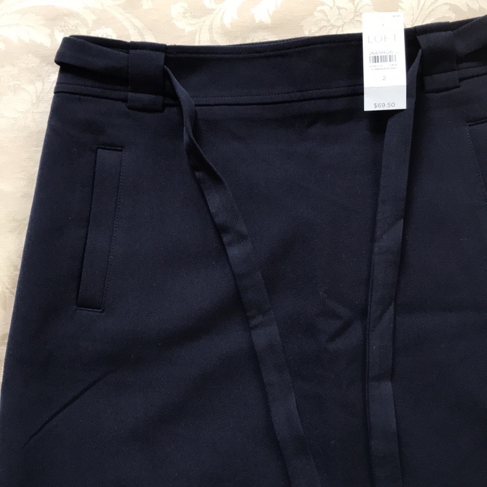 Loft navy blue skirt